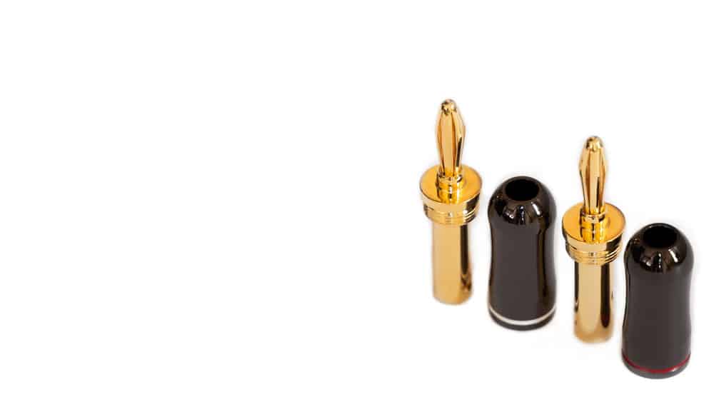 Gold plated banana plugsÂ
